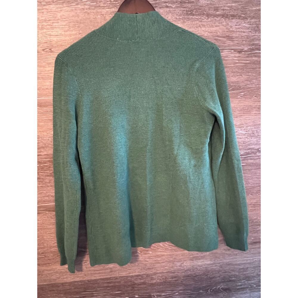Cyrus cardigan opene pockets knit cotton sz small green career office fall - Picture 9 of 9